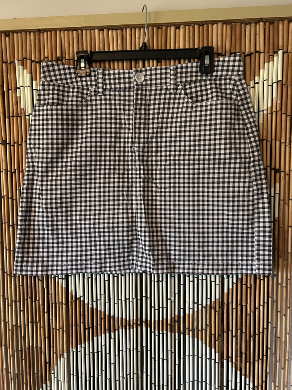 Black & White Gingham Mini Skirt - Classic Women's Skirt